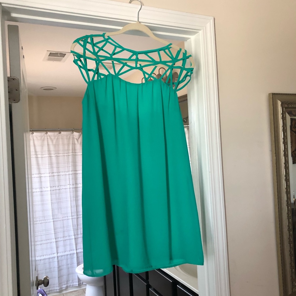 Green cocktail dress